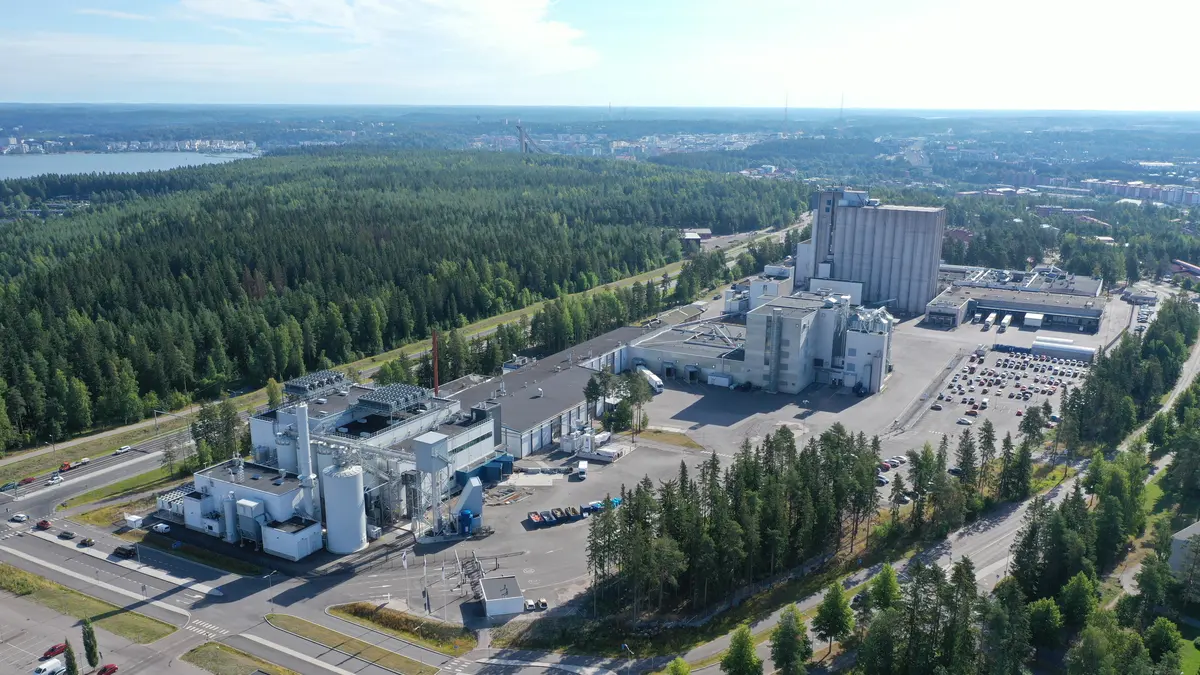 Aerial view of the Fazer site in Lahti